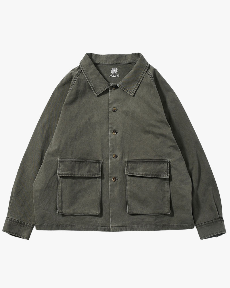 SHIRT JACKET -OLIVE-