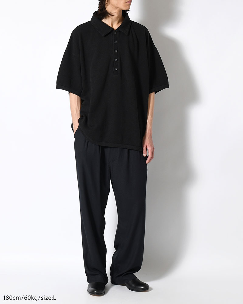 POLO S/S SHIRT -BLACK-