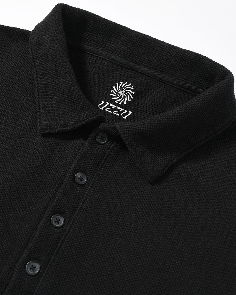 POLO S/S SHIRT -BLACK-