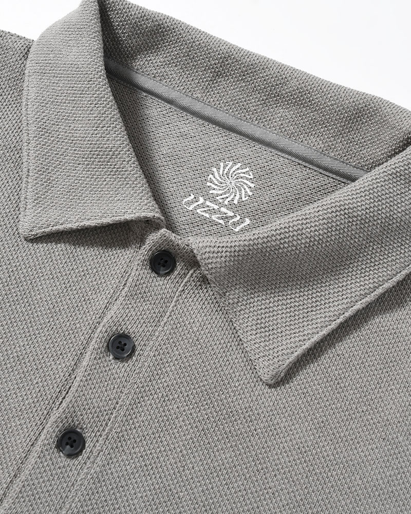 POLO S/S SHIRT -GRAY-
