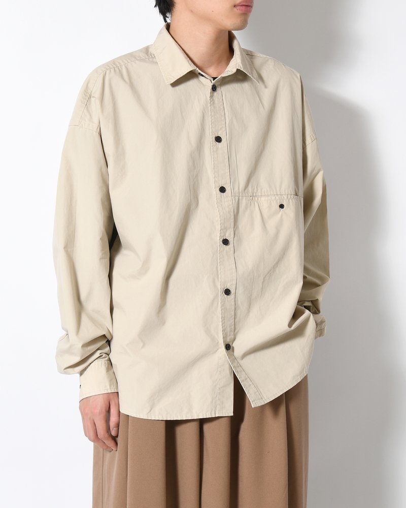 L/S SHIRT -BEIGE-