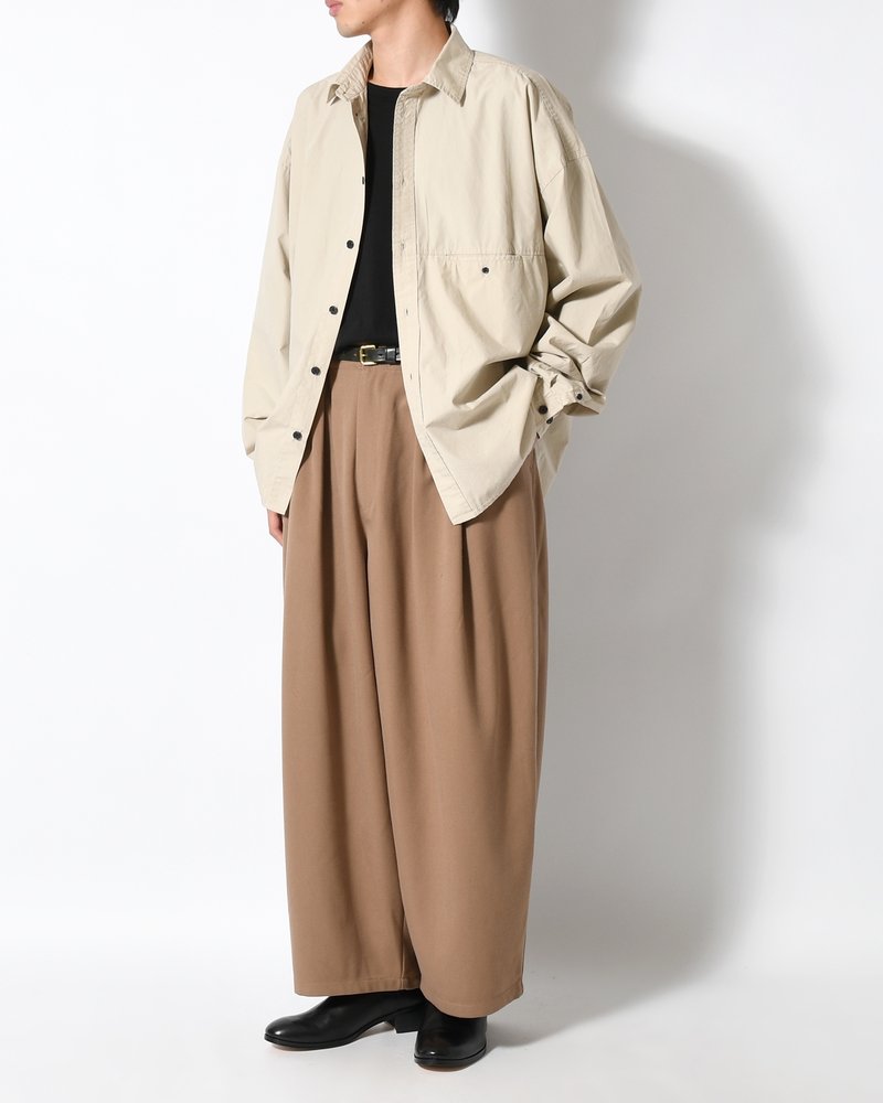 L/S SHIRT -BEIGE-