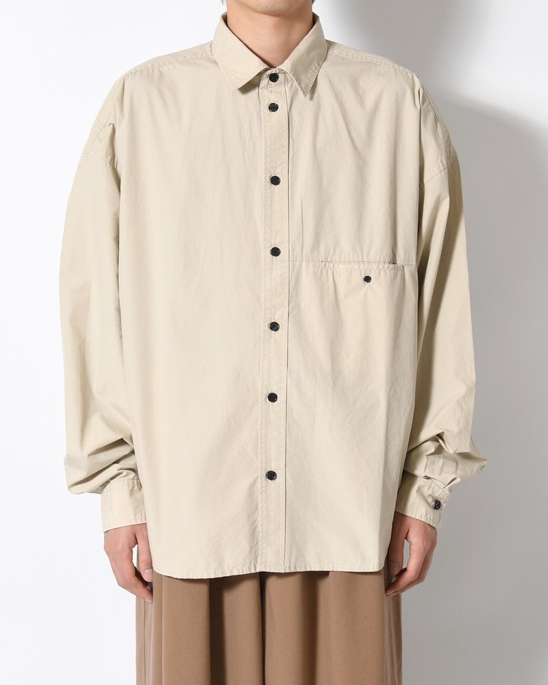 L/S SHIRT -BEIGE-
