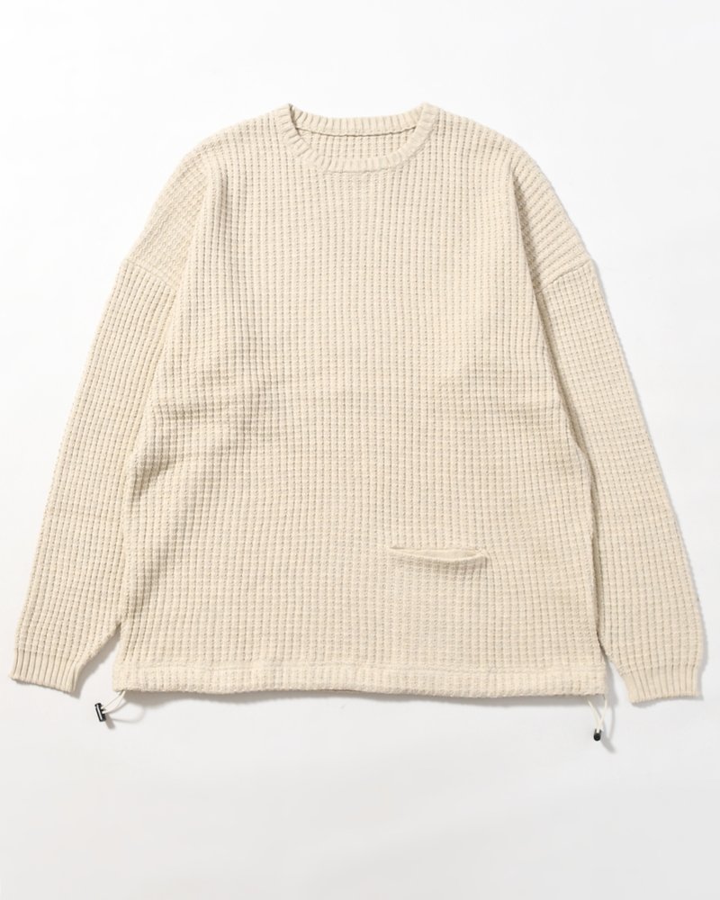 WAFFLE CREW KNIT -IVORY-