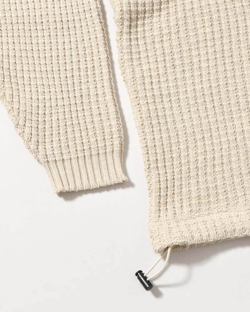 WAFFLE CREW KNIT -IVORY-