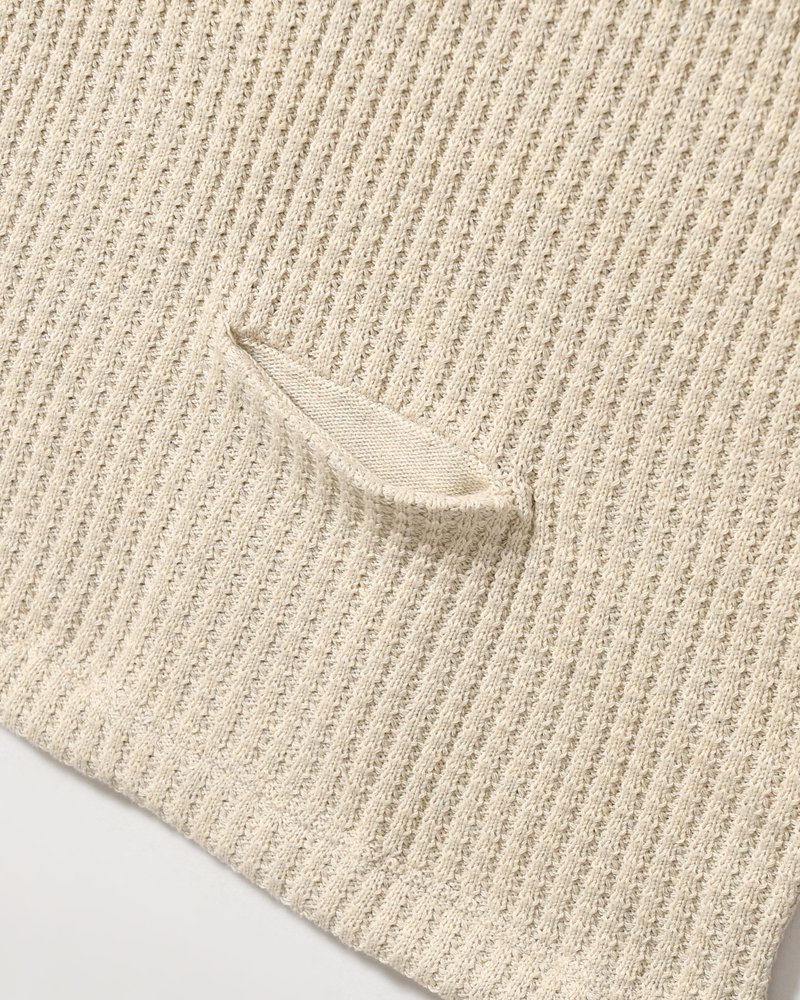 WAFFLE CREW KNIT -IVORY-
