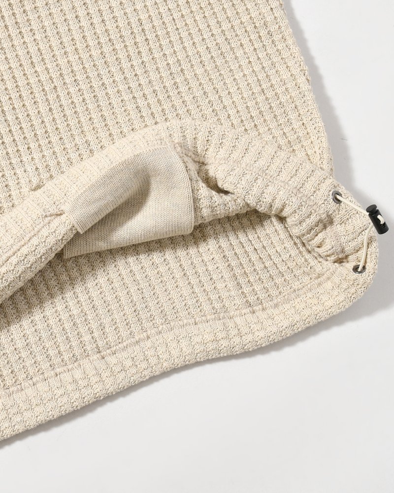 WAFFLE CREW KNIT -IVORY-