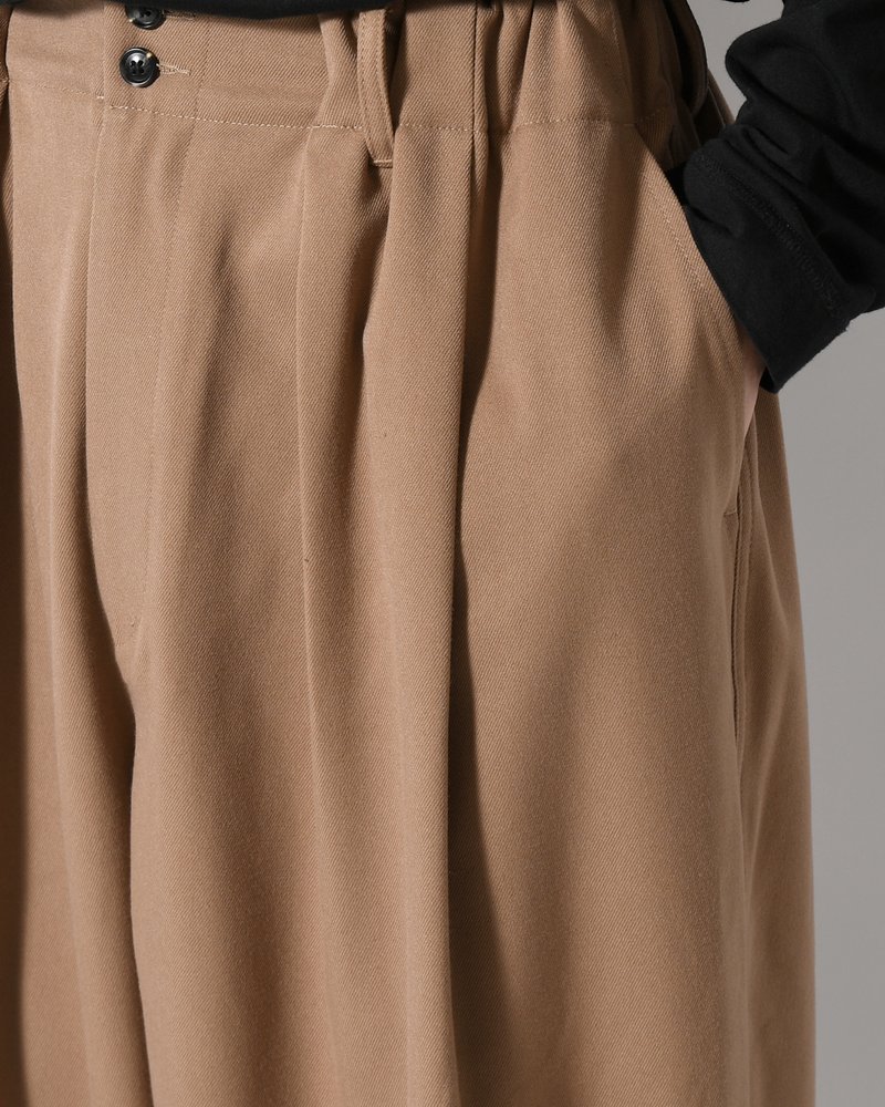 WIDE SLACKS -BEIGE-