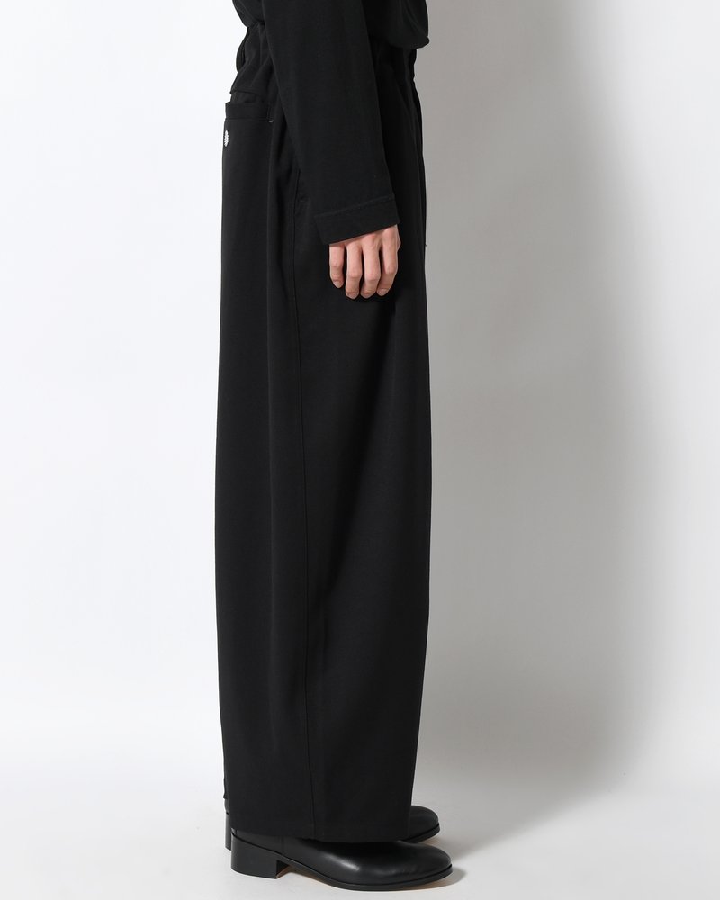 WIDE SLACKS -BLACK-