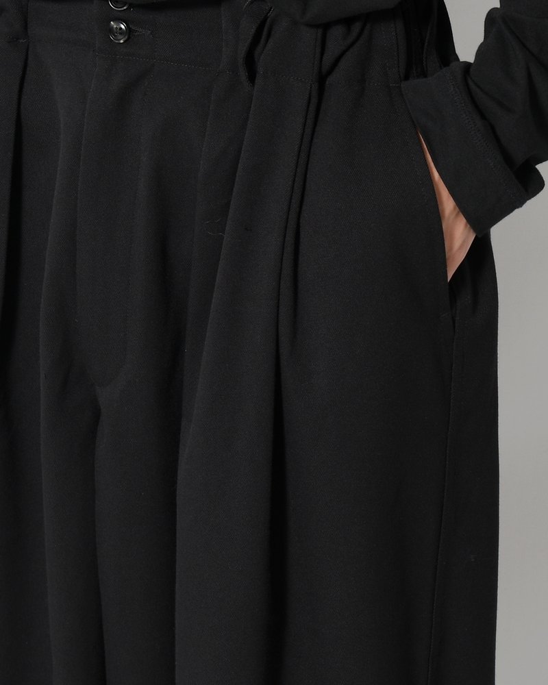 WIDE SLACKS -BLACK-