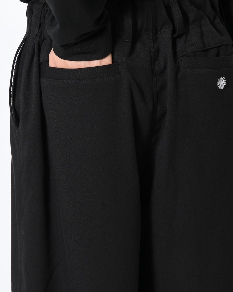WIDE SLACKS -BLACK-