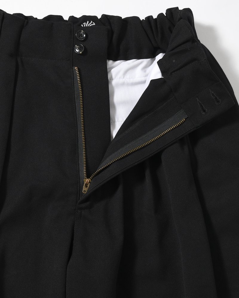 WIDE SLACKS -BLACK-