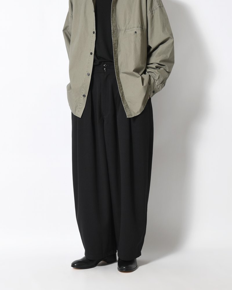 WIDE SLACKS -BLACK-