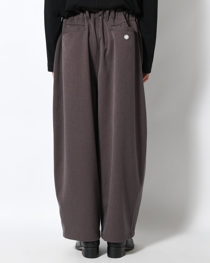 WIDE SLACKS -BROWN-