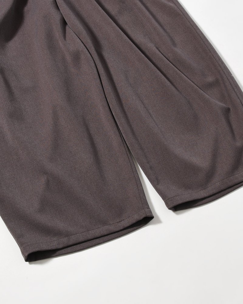 WIDE SLACKS -BROWN-