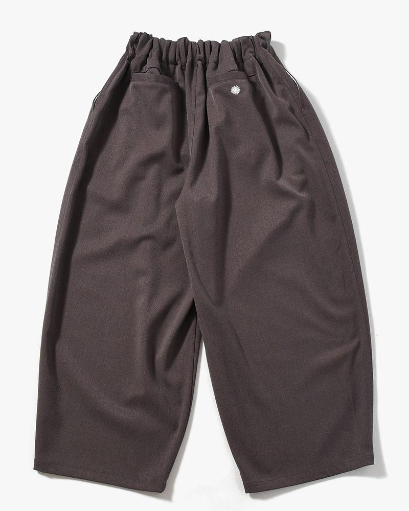 WIDE SLACKS -BROWN-