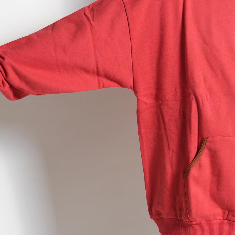 TALISMAN HALF ZIP SWEAT HOODIE -RED-