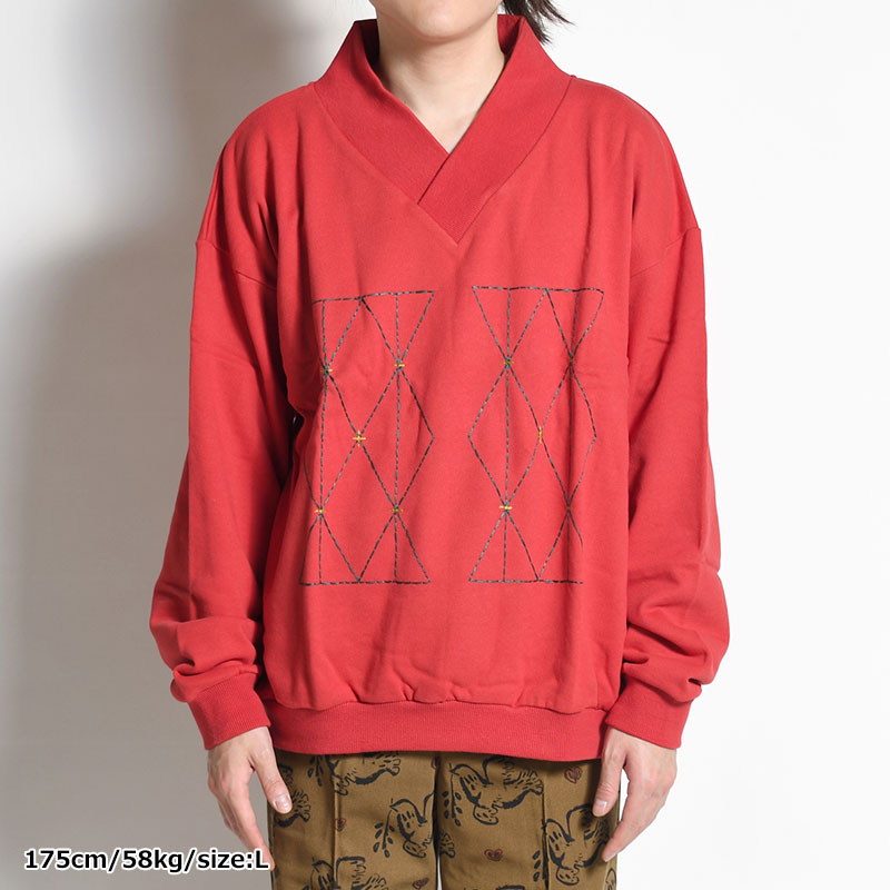 TALISMAN WA-NECK SWEATSHIRT -RED-