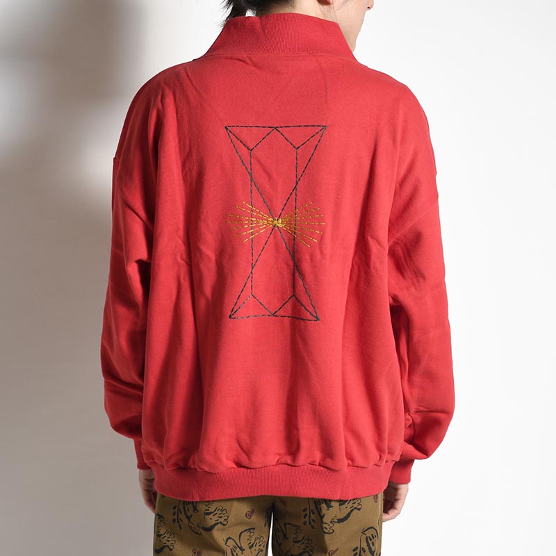 TALISMAN WA-NECK SWEATSHIRT -RED-