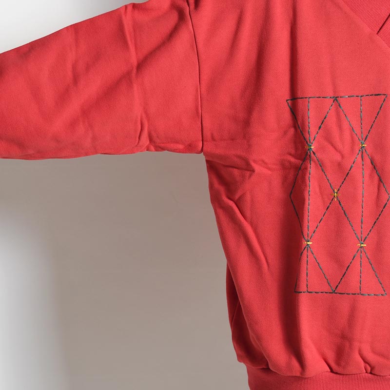 TALISMAN WA-NECK SWEATSHIRT -RED-