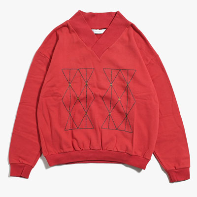 TALISMAN WA-NECK SWEATSHIRT -RED-