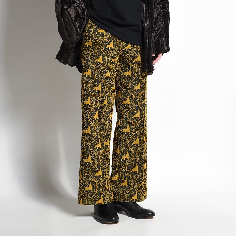 JQ JAH LION SEMI FLARE SLACKS -YELLOW-