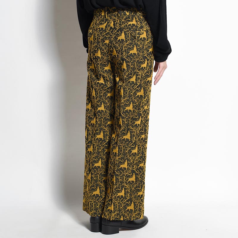 JQ JAH LION SEMI FLARE SLACKS -YELLOW-