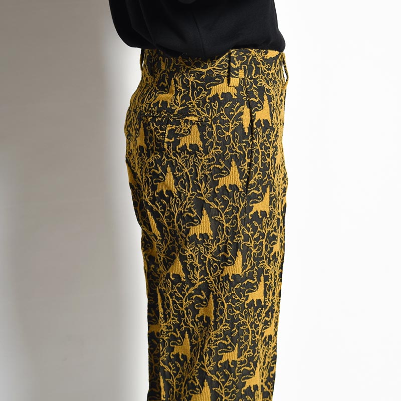 JQ JAH LION SEMI FLARE SLACKS -YELLOW-