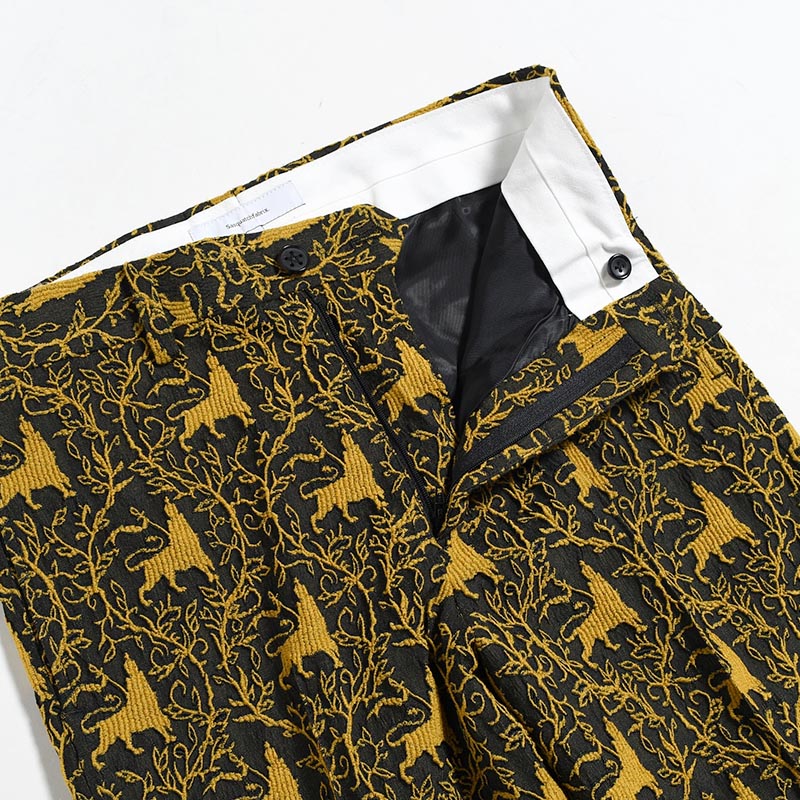 JQ JAH LION SEMI FLARE SLACKS -YELLOW-