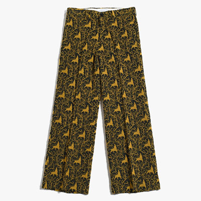 JQ JAH LION SEMI FLARE SLACKS -YELLOW-