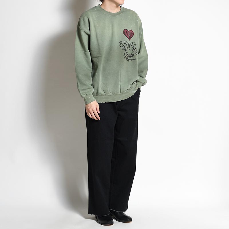 VINTAGE SWEATSHIRT "OLIVE BRANCH" -2.COLOR-