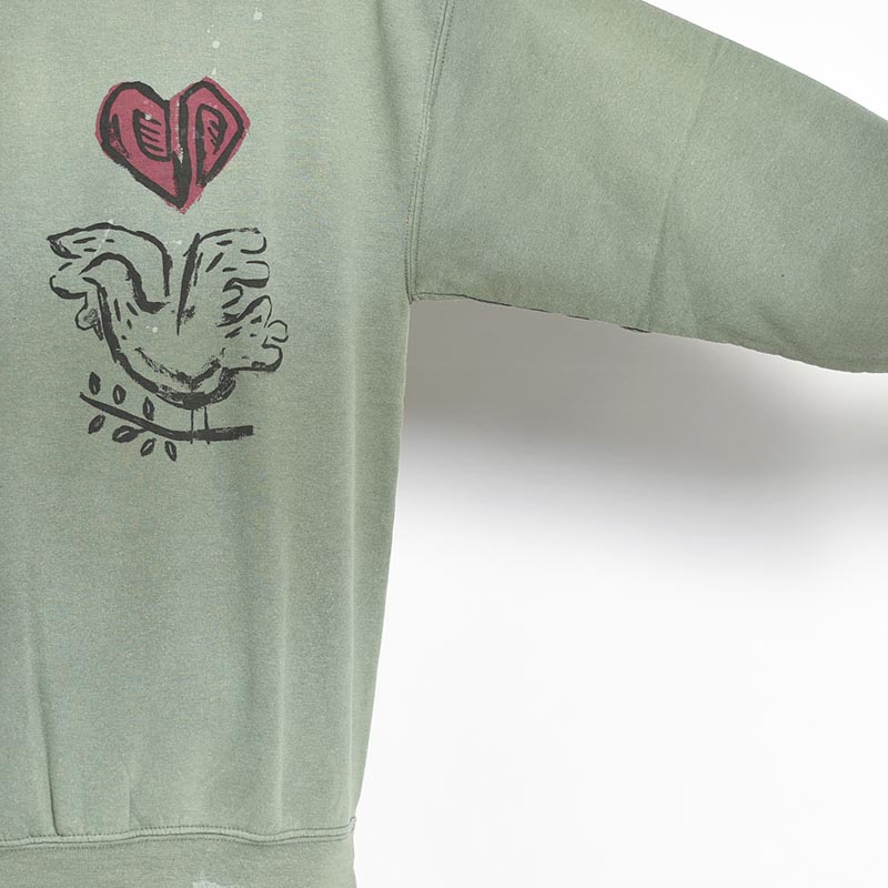 VINTAGE SWEATSHIRT "OLIVE BRANCH" -2.COLOR-