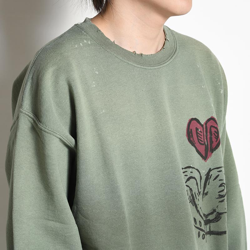 VINTAGE SWEATSHIRT "OLIVE BRANCH" -2.COLOR-