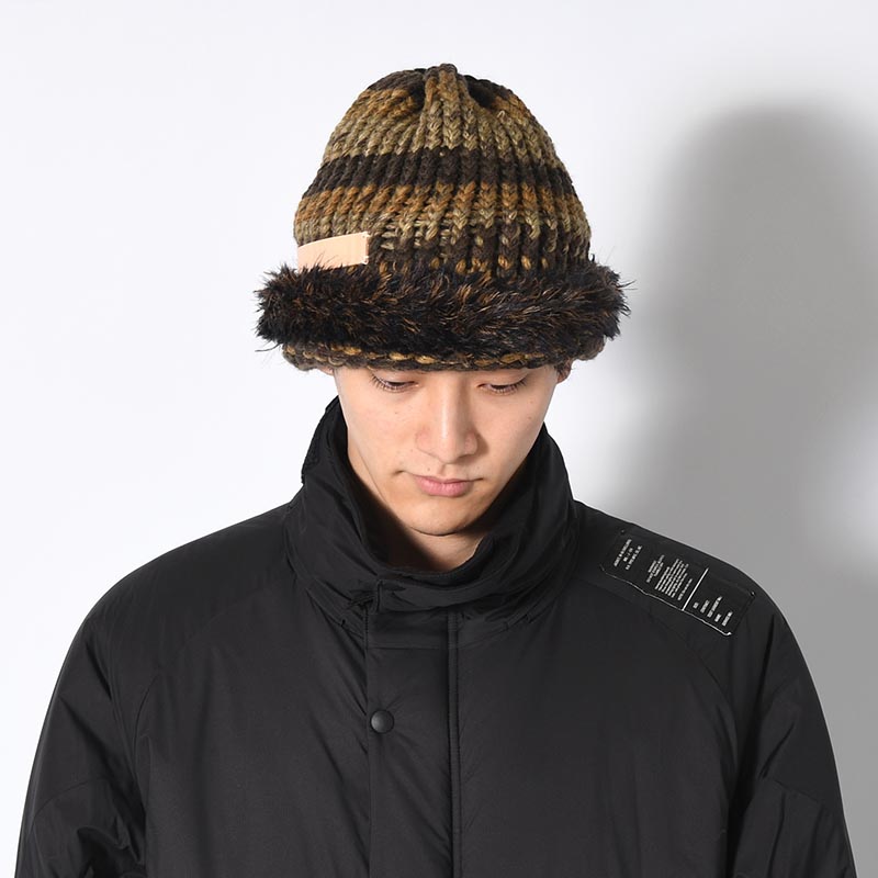 HAND WOVEN BEANiE."FUR" -3.COLOR-