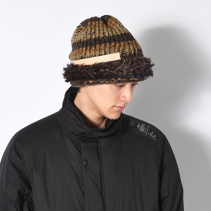 HAND WOVEN BEANiE."FUR" -3.COLOR-