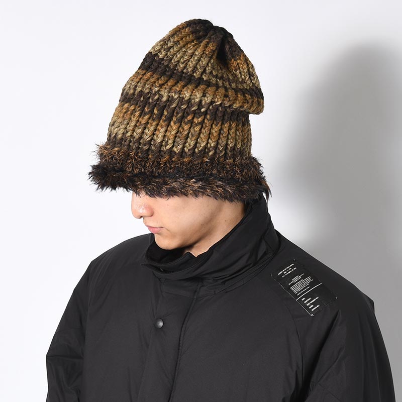 HAND WOVEN BEANiE."FUR" -3.COLOR-