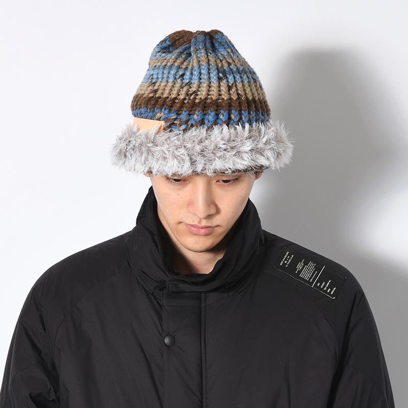 HAND WOVEN BEANiE."FUR" -3.COLOR-