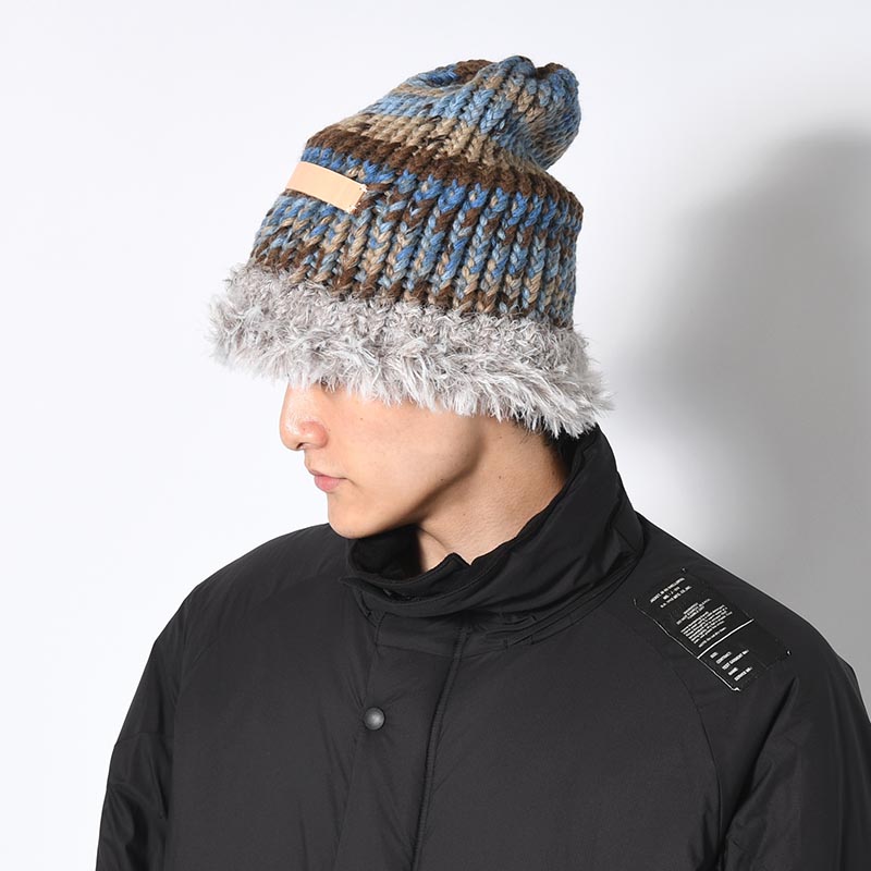 HAND WOVEN BEANiE."FUR" -3.COLOR-