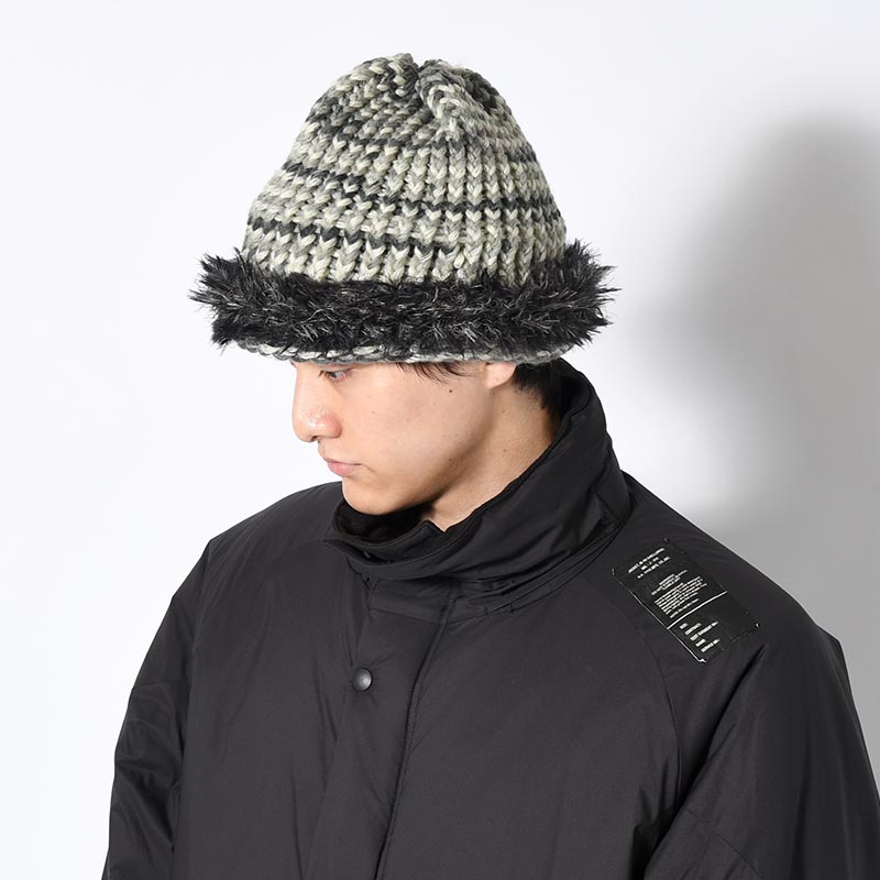 HAND WOVEN BEANiE."FUR" -3.COLOR-