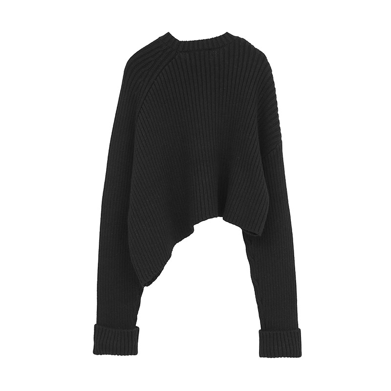 ASYMMETRY WIDE SHORT KNIT -2.COLOR-