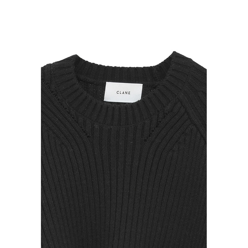 ASYMMETRY WIDE SHORT KNIT -2.COLOR-