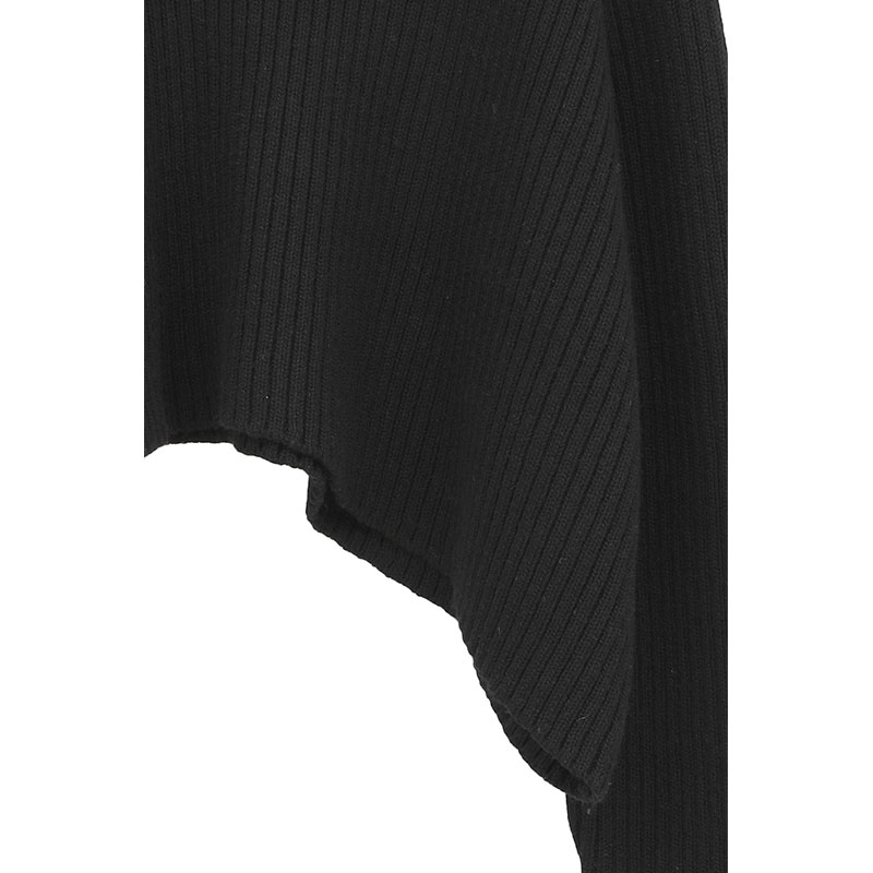 ASYMMETRY WIDE SHORT KNIT -2.COLOR-