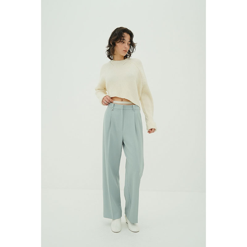 ASYMMETRY WIDE SHORT KNIT -2.COLOR-