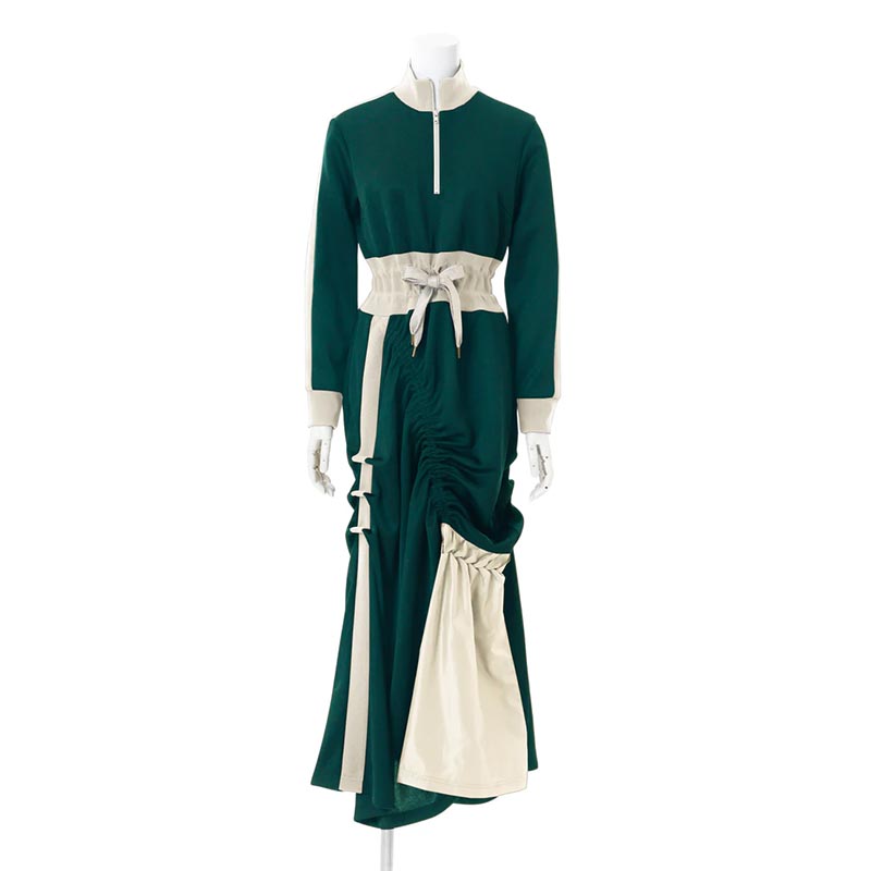 JERSEY DRESS -GREEN-