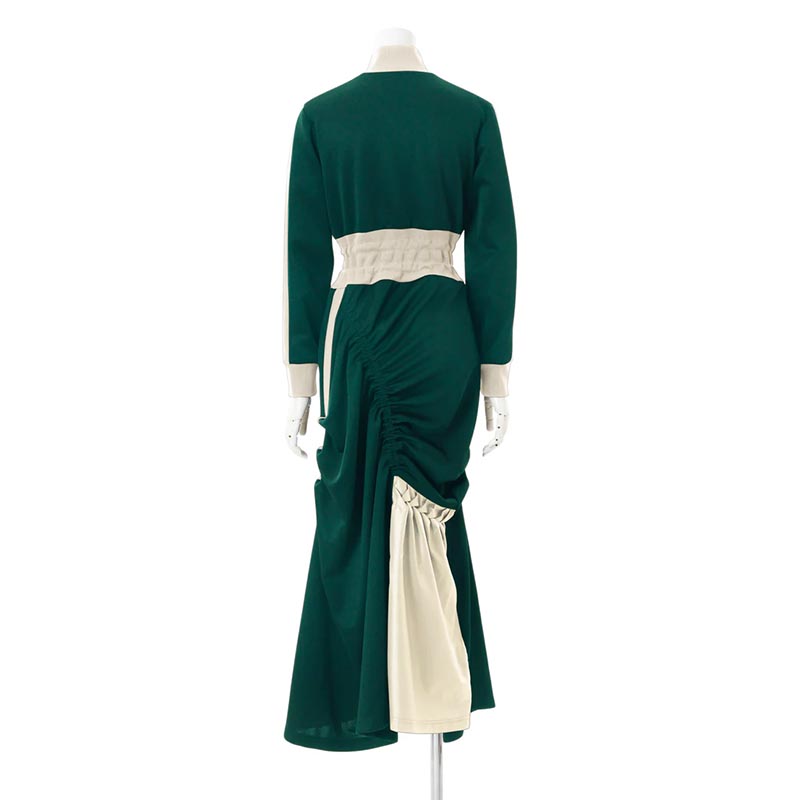 JERSEY DRESS -GREEN-