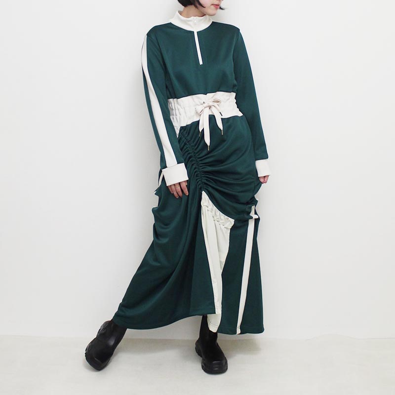 JERSEY DRESS -GREEN-