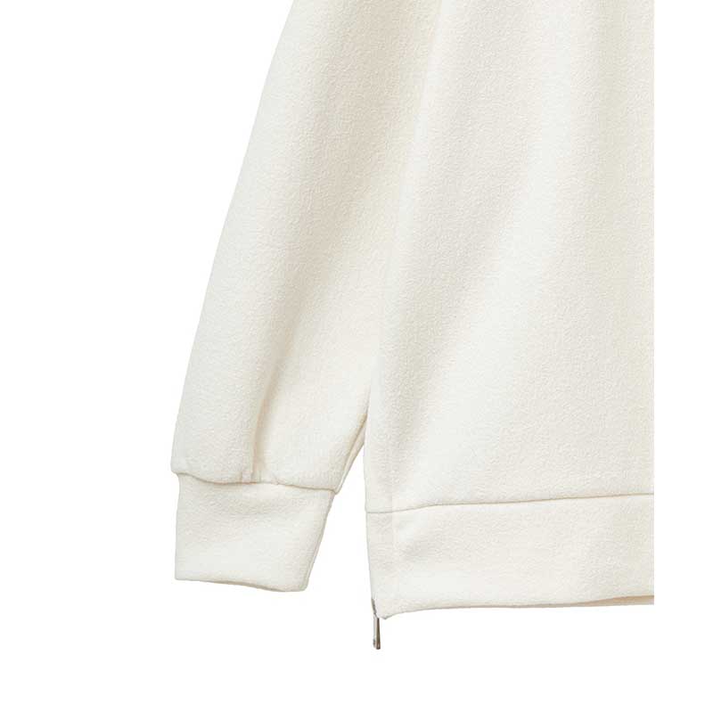 SIDE ZIP WIDE HOODIE -IVORY- | IN ONLINE STORE