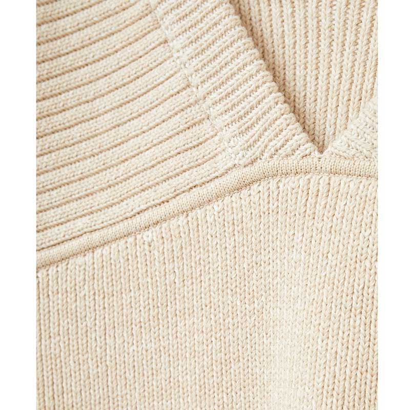 W FACE CUT NECK WIDE KNIT TOPS -IVORY- | IN ONLINE STORE