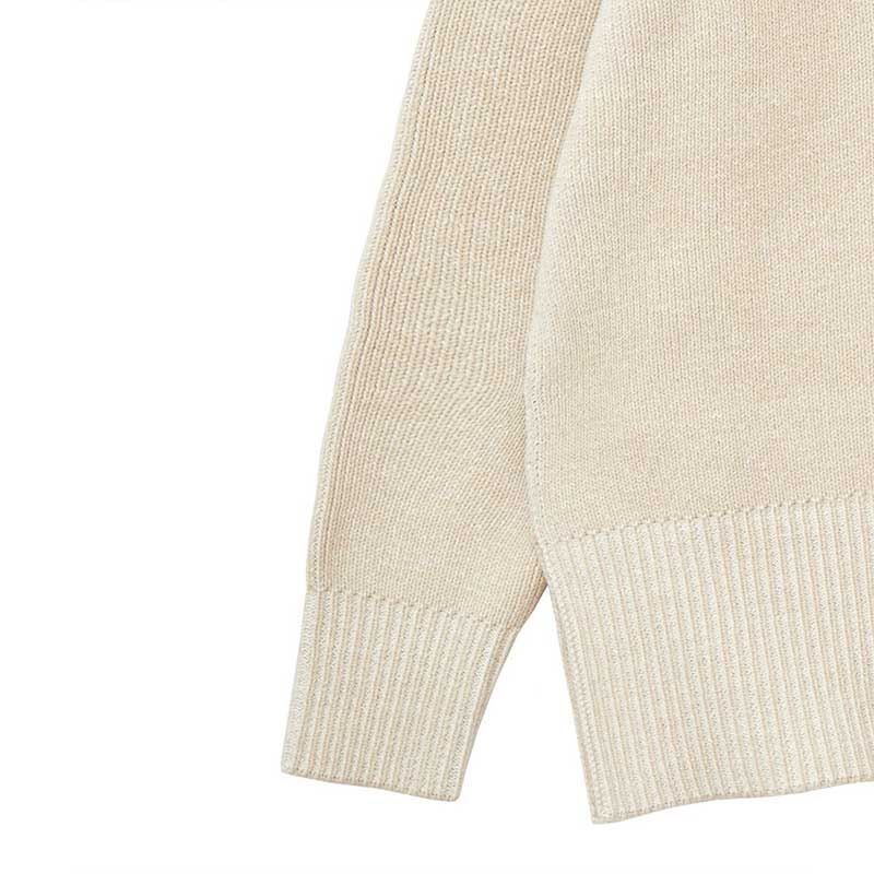 W FACE CUT NECK WIDE KNIT TOPS -IVORY- | IN ONLINE STORE