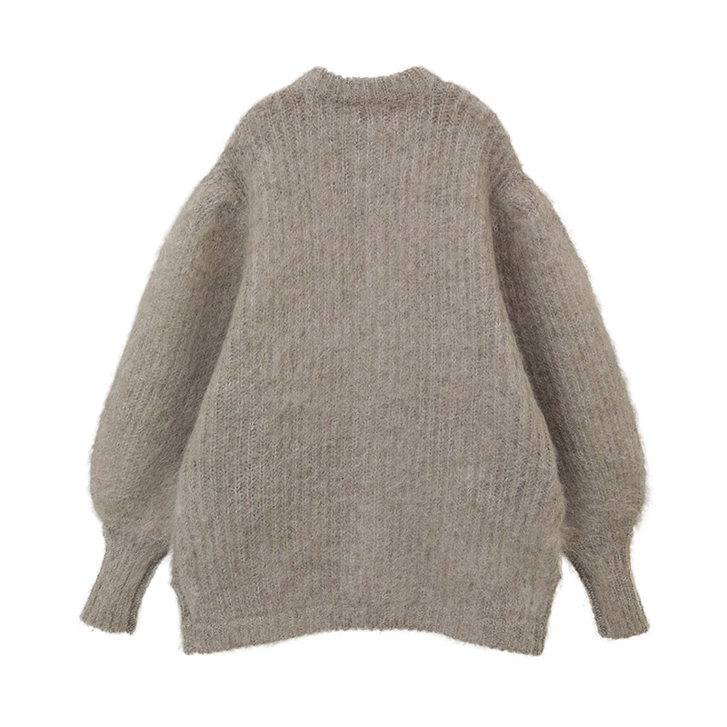 COLOR MOHAIR SHAGGY CARDIGAN -BEIGE- | IN ONLINE STORE